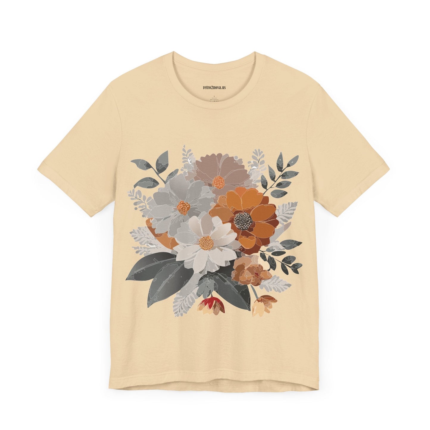 Flowers Shirt Floral Shirt Unisex Tee Lightweight Jersey Short Sleeve Floral Print Free Shipping