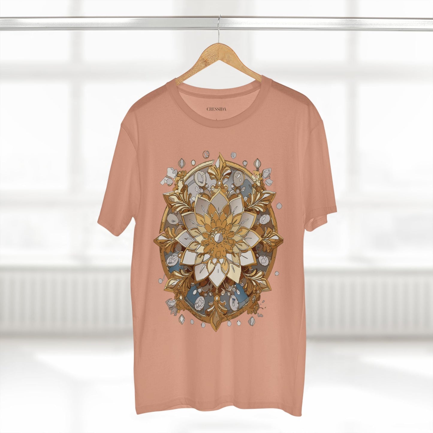 Floral Graphic T-Shirt Unisex 100 Cotton Art Design with Antique Flowers Tee 21