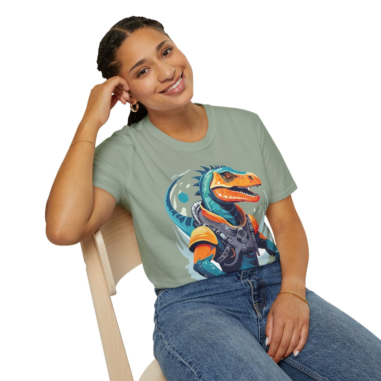 Alien Graphic Unisex Cotton Softstyle UFO Artwork Tee 10
