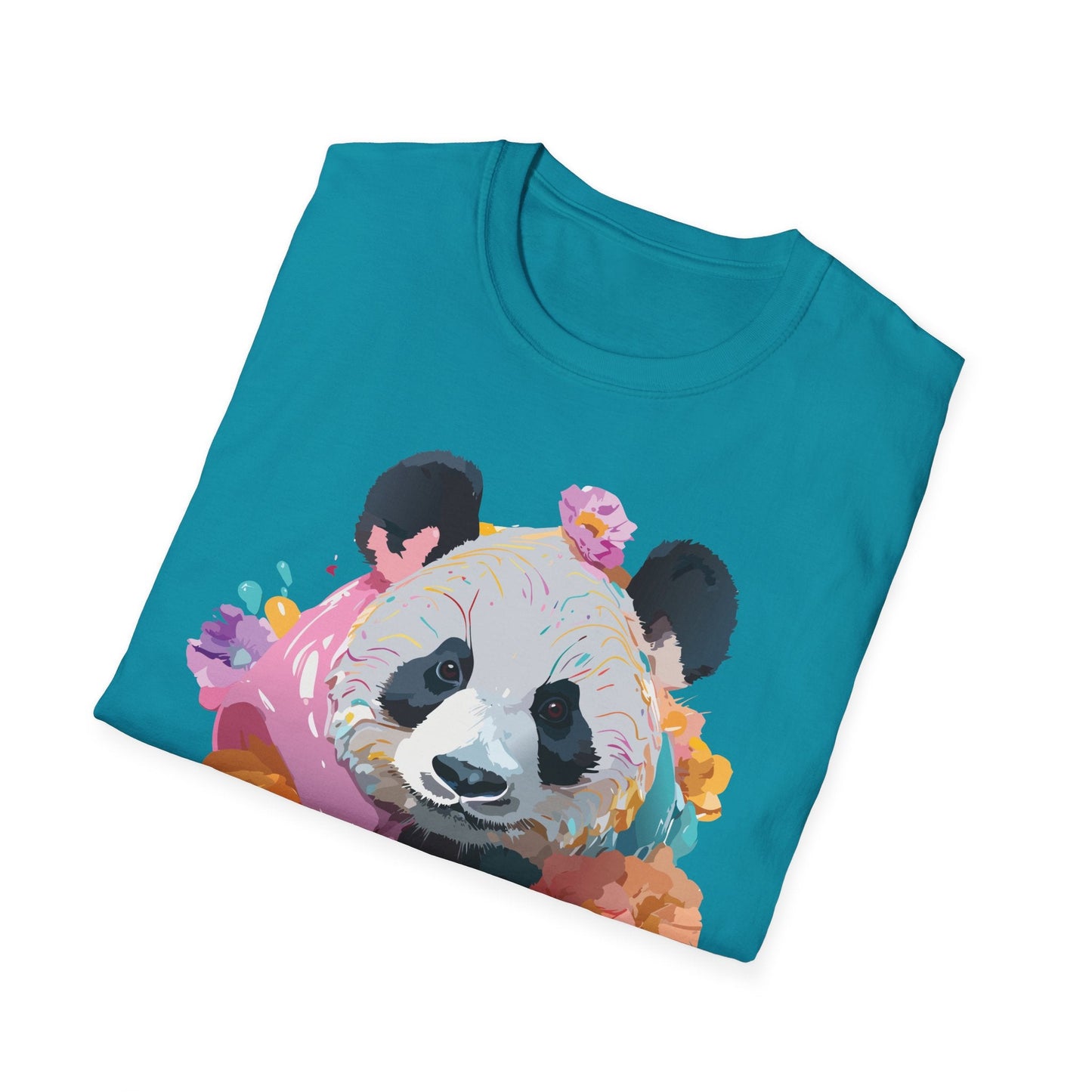 Gildan Softstyle Panda Shirt Unisex T Shirt With Panda Animal Design 100 Percent Cotton Tee