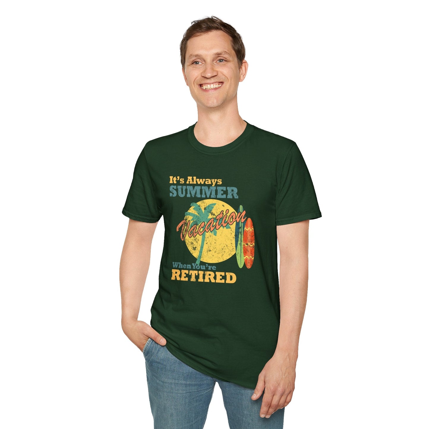 Summer Unisex T Shirt With Art Design Gildan Softstyle 64000 100 Percent Cotton Tee
