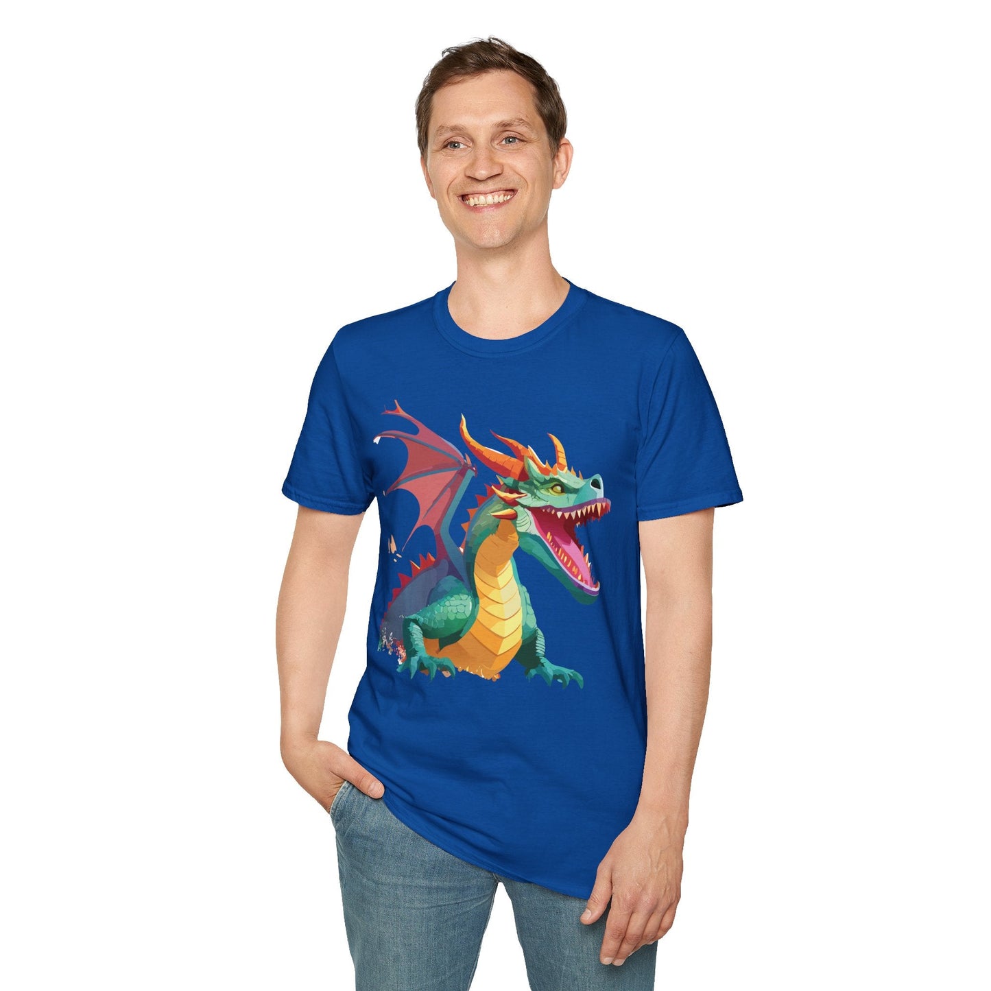 Dragon Graphic T Shirt Unisex Softstyle Cotton Tee Dragon Art Shirt For Men Women