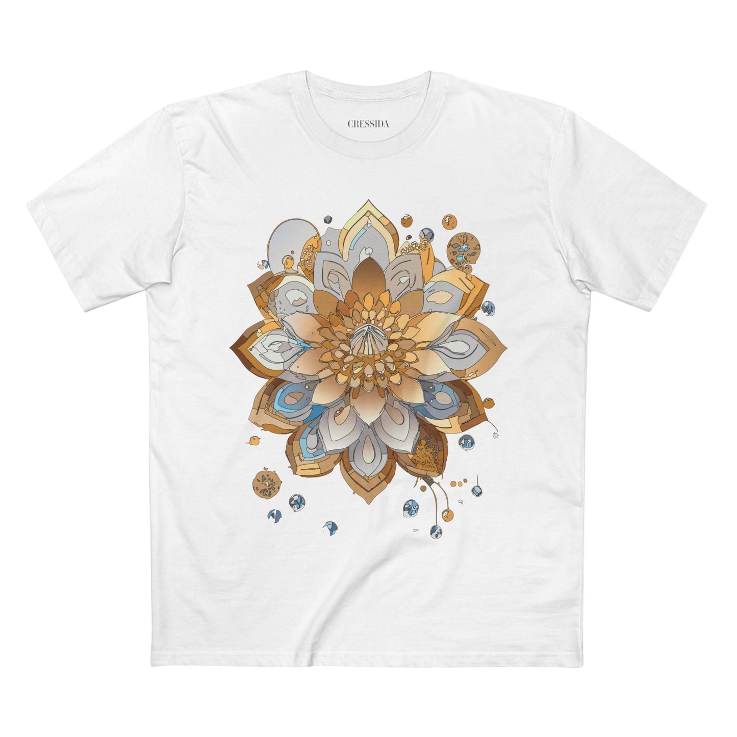 Floral Graphic T-Shirt Unisex 100 Cotton Art Design with Antique Flowers Tee 6