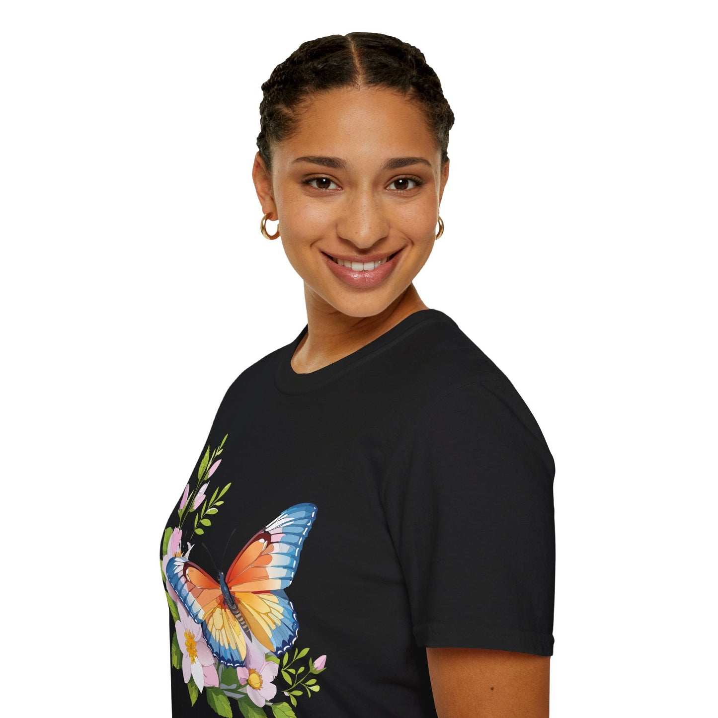 Butterfly T Shirt Unisex Monarch Design Gildan Softstyle 64000 Ring Spun Cotton Tee