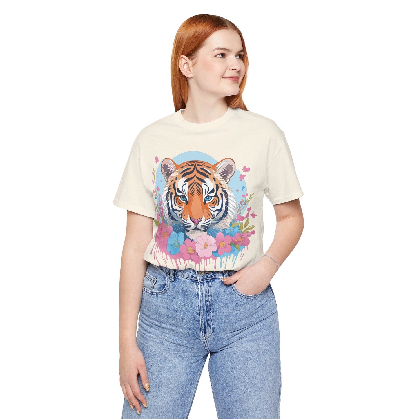 Tiger Graphic Tee by Adelpha Unisex Vintage Inspired Artwork Short Sleeve Shirt Edition