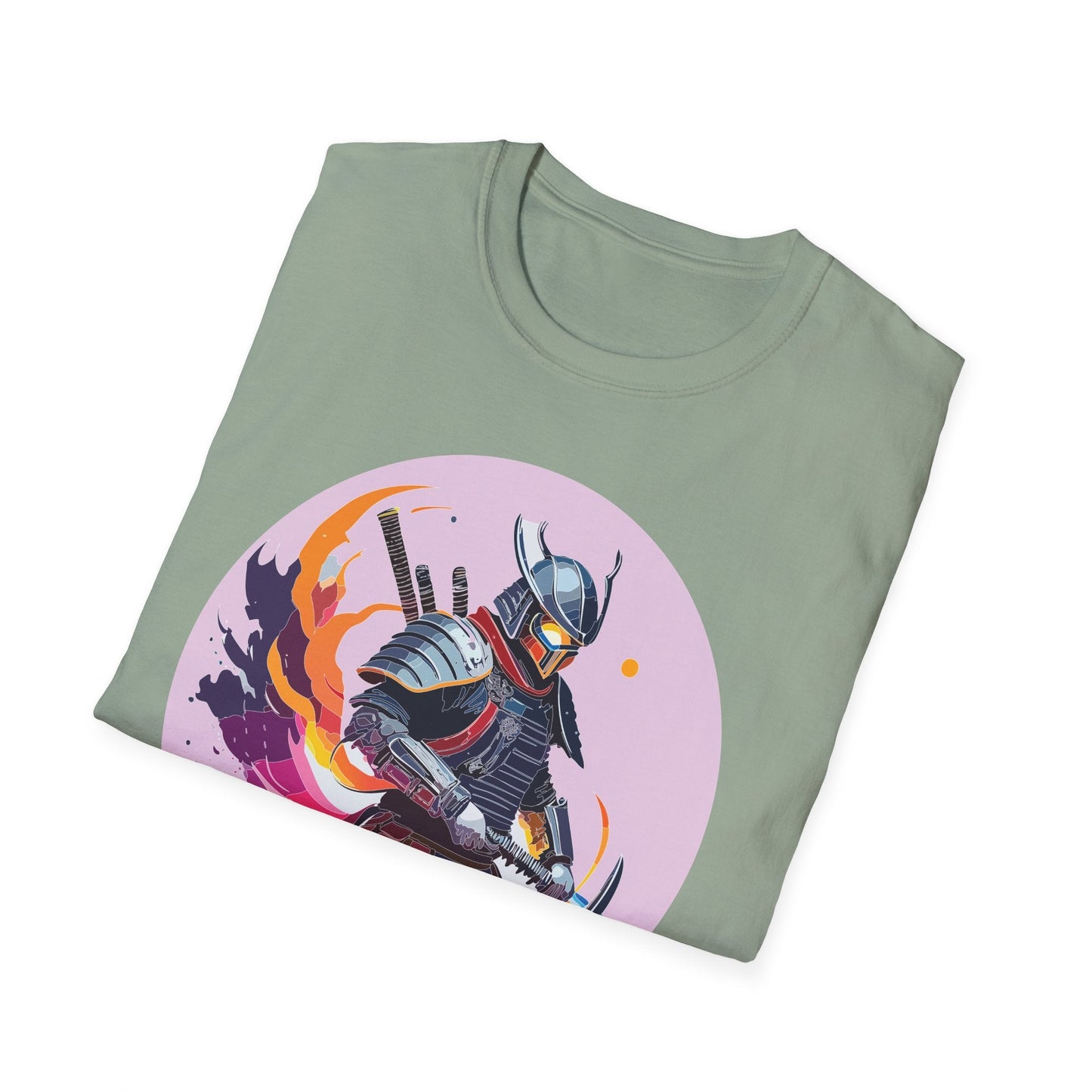 Samurai Shirt Unisex Short Sleeve Tee With Samurai Print Softstyle Gildan 64000 Ring Spun Cotton