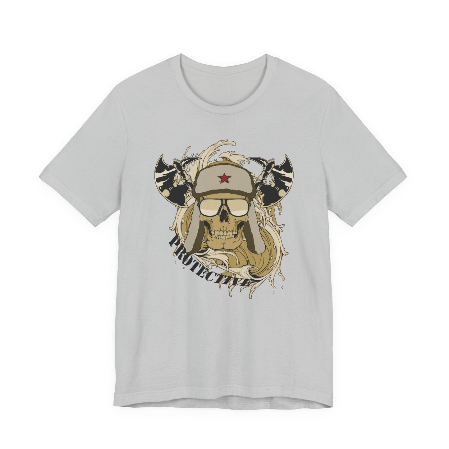 Viking Skull Graphic with Horned Helmet T-Shirt Captain Design Tee Art-41