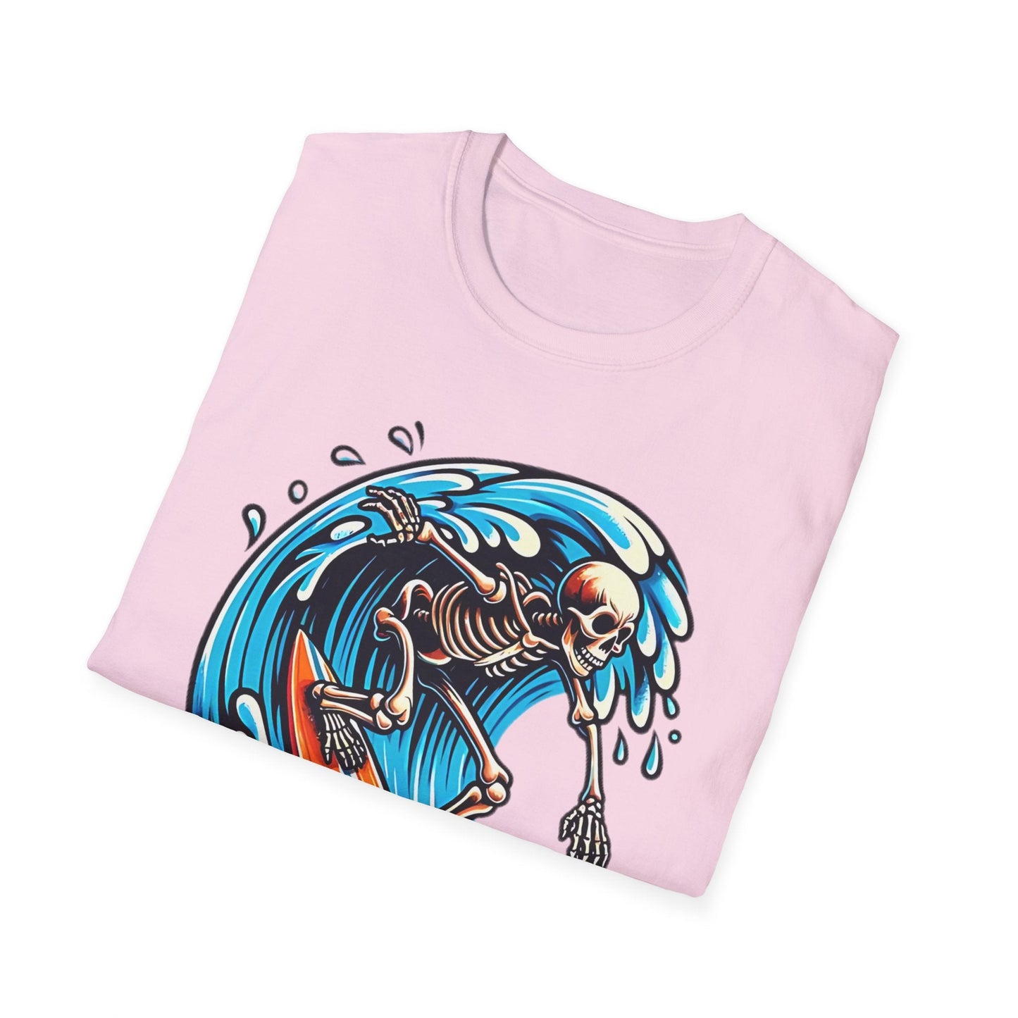 Skull Tee Shirt With Skeleton Art Design Unisex Gildan Softstyle 64000 Ring Spun Cotton Tee