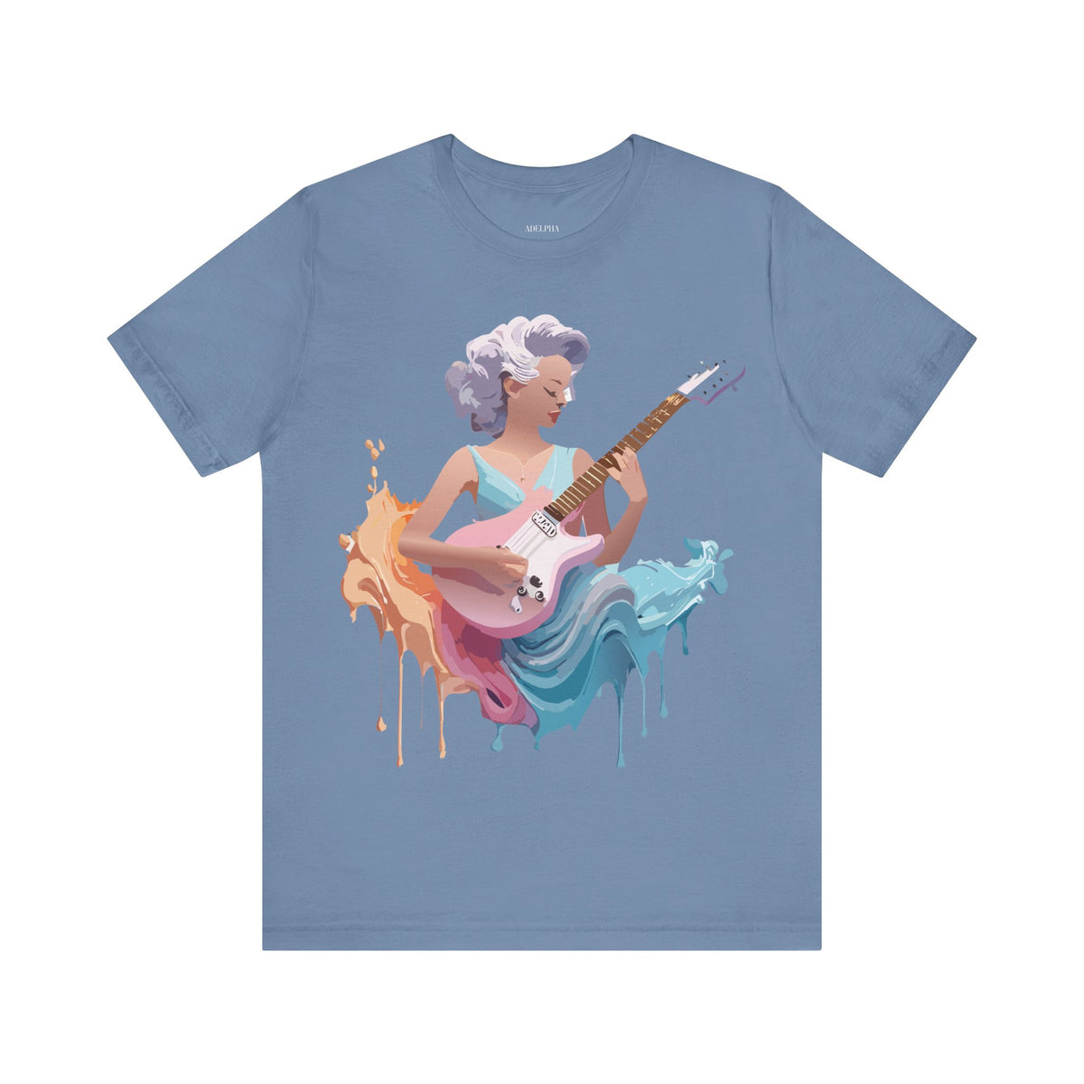 Music Graphic Unisex Cotton Bella+Canvas Tee with Art Design m105