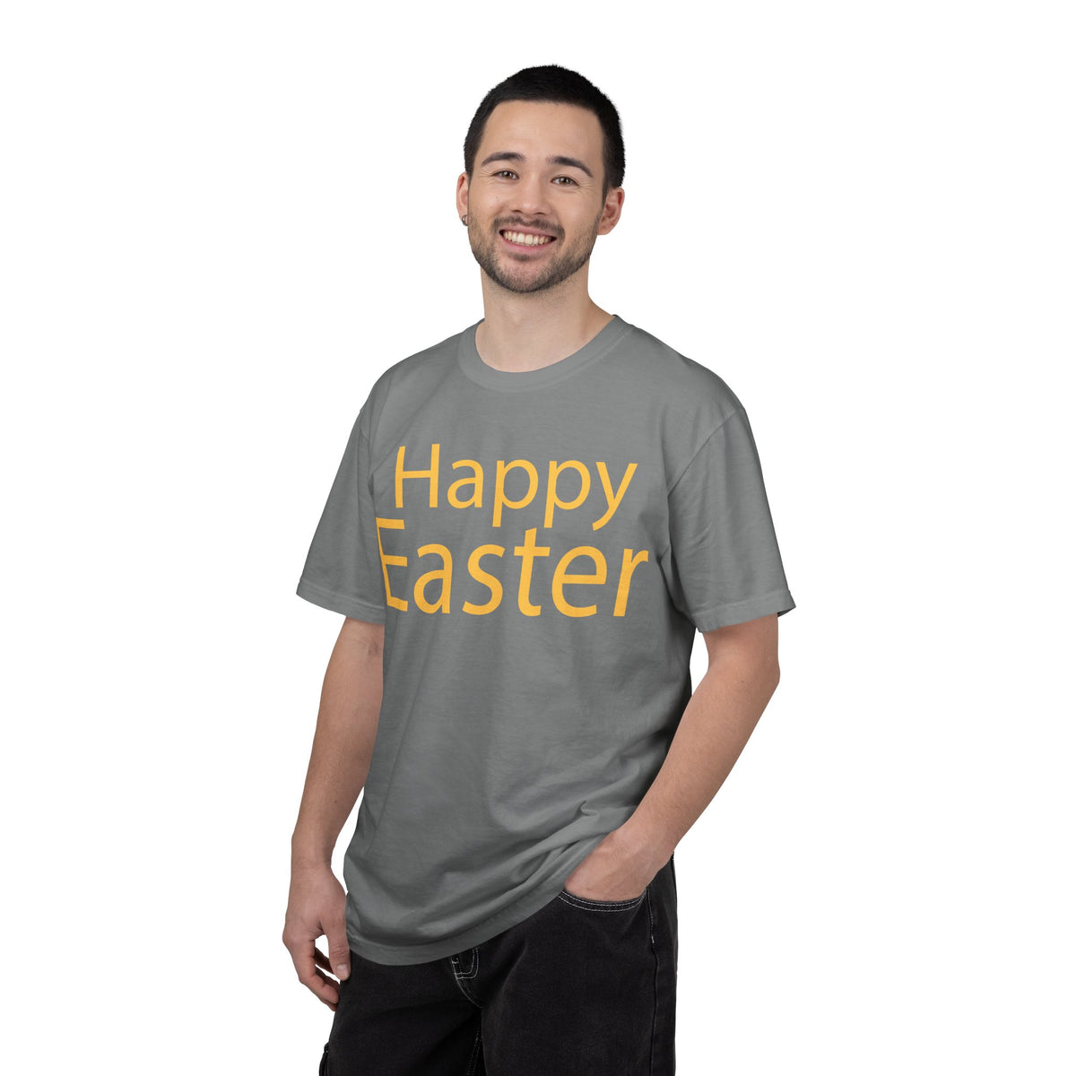 Happy Easter T-Shirt, Tee Shirt with Easter Signature, T Shirt with Easter Prints, Tee Shirt with Easter Design