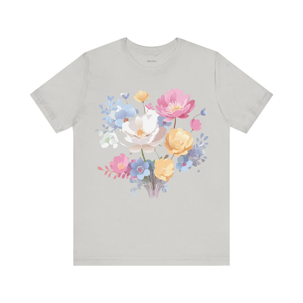 Floral Graphic Tee Shirt - Bella+Canvas Unisex 100 Cotton 46