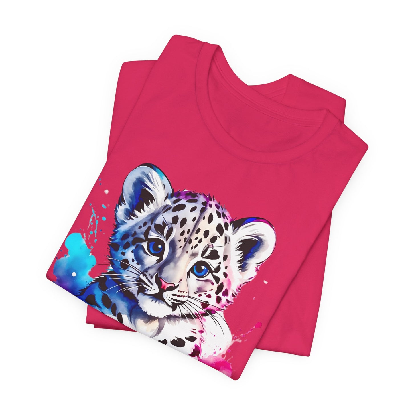 Baby Leopard Shirt, Cute Leopard Tee Shirt, Animal T-Shirt, Gepard Top, Animal Tees, Art Design T-Shirt, Graphic Tee
