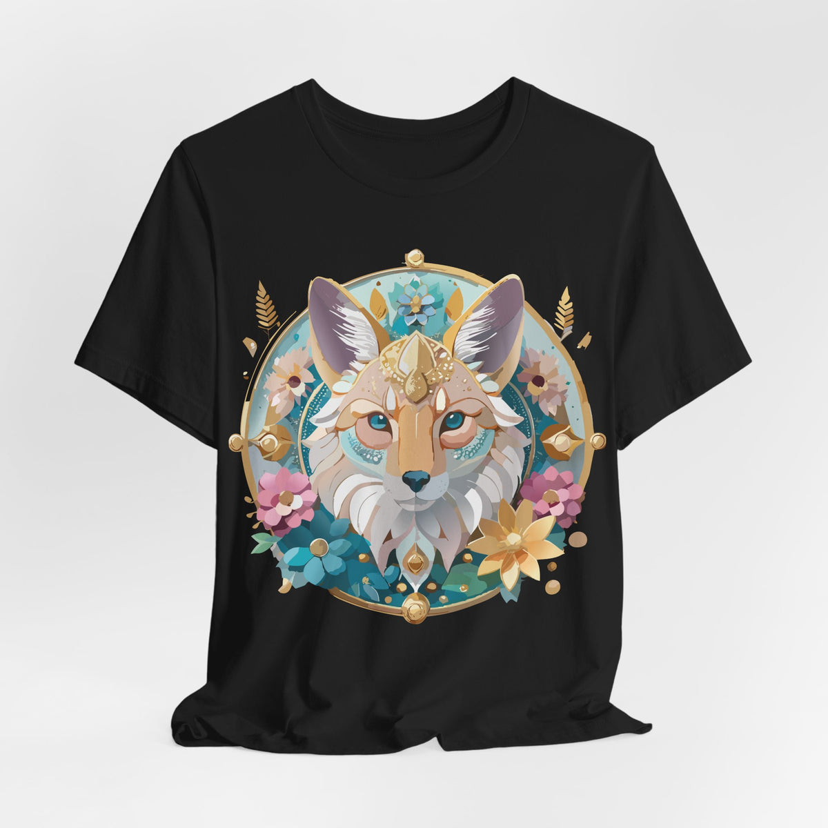 Medallion Graphic Unisex Cotton Bella+Canvas Tee with Art Design d70