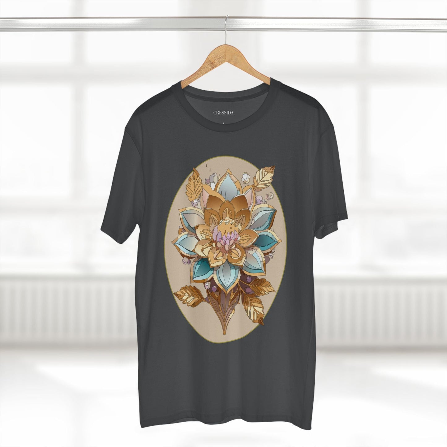 Floral Graphic T-Shirt Unisex 100 Cotton Art Design with Antique Flowers Tee 26