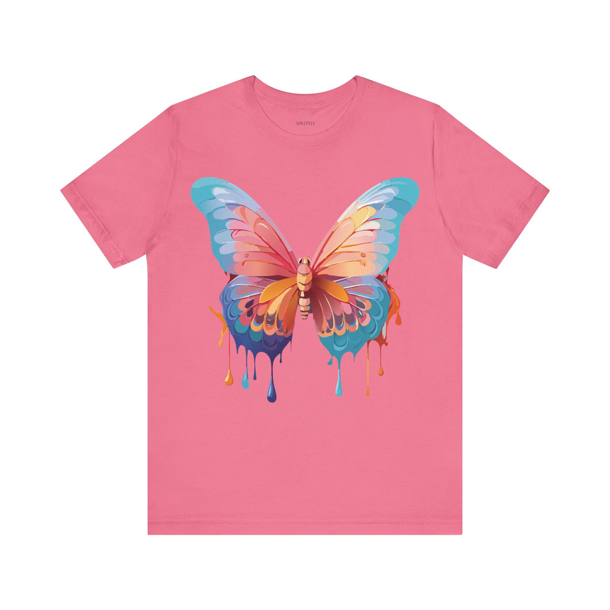 Butterfly Graphic Unisex Cotton Bella+Canvas Tee with Art Design n11