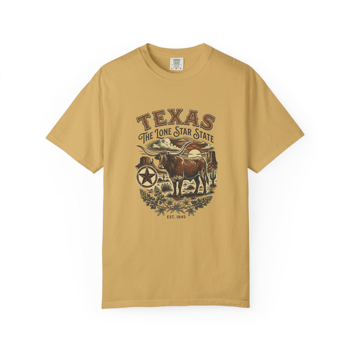 Texas State Vintage Travel Tourist Graphic Tee Unisex 100 Cotton Comfort Colors T-Shirt