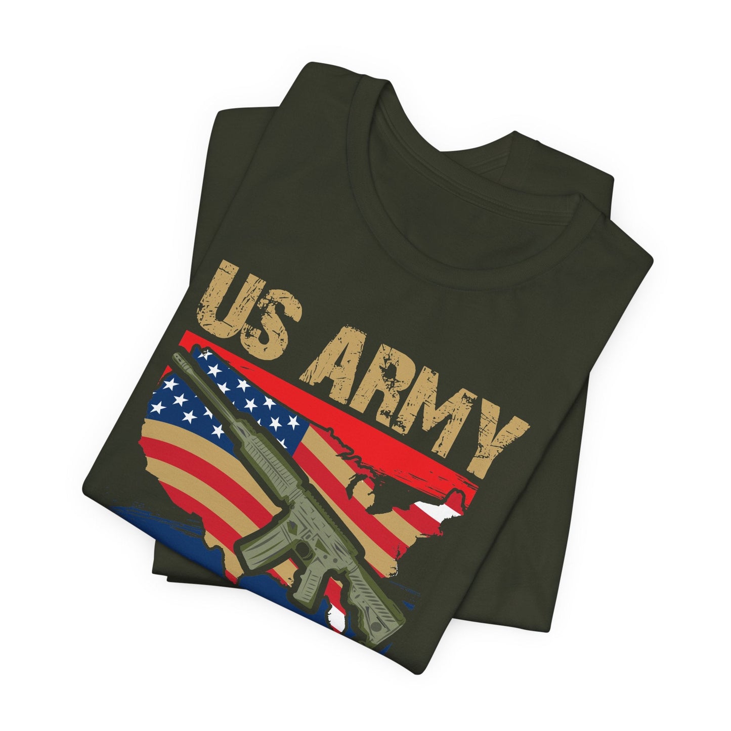 Army Veteran Patriotic Graphic Design Unisex Cotton T-Shirt v17
