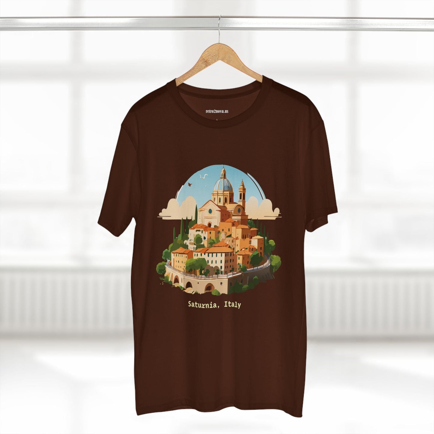 Italy Travel Shirt Unisex Premium Cotton Art Tee By Retro2Nova TT64 For Everyday Comfort