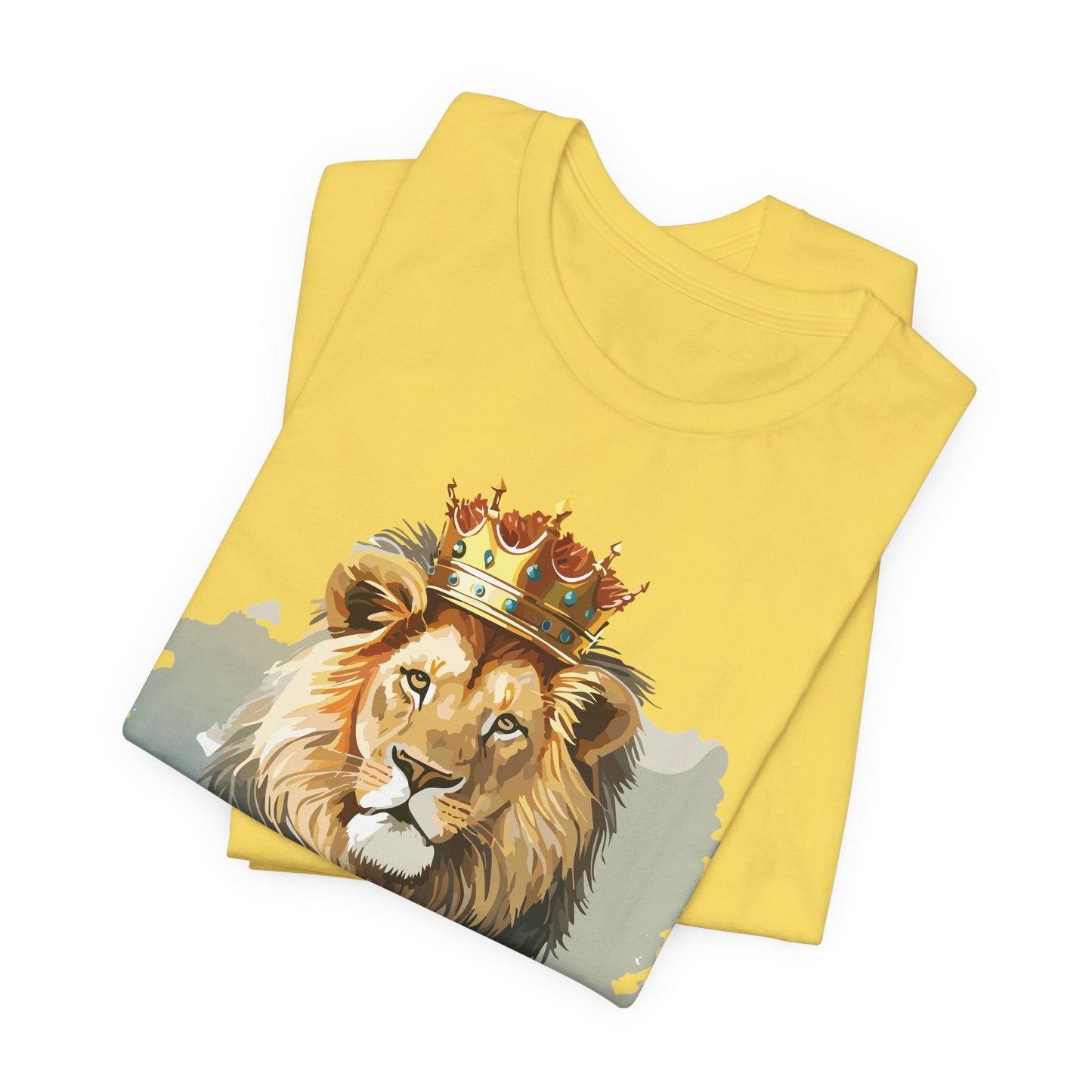 Majestic Lion Crown T-shirt, Animal Shirt, Lion Tee, Unisex Top, Birthday Gift, Shirt with Animal design