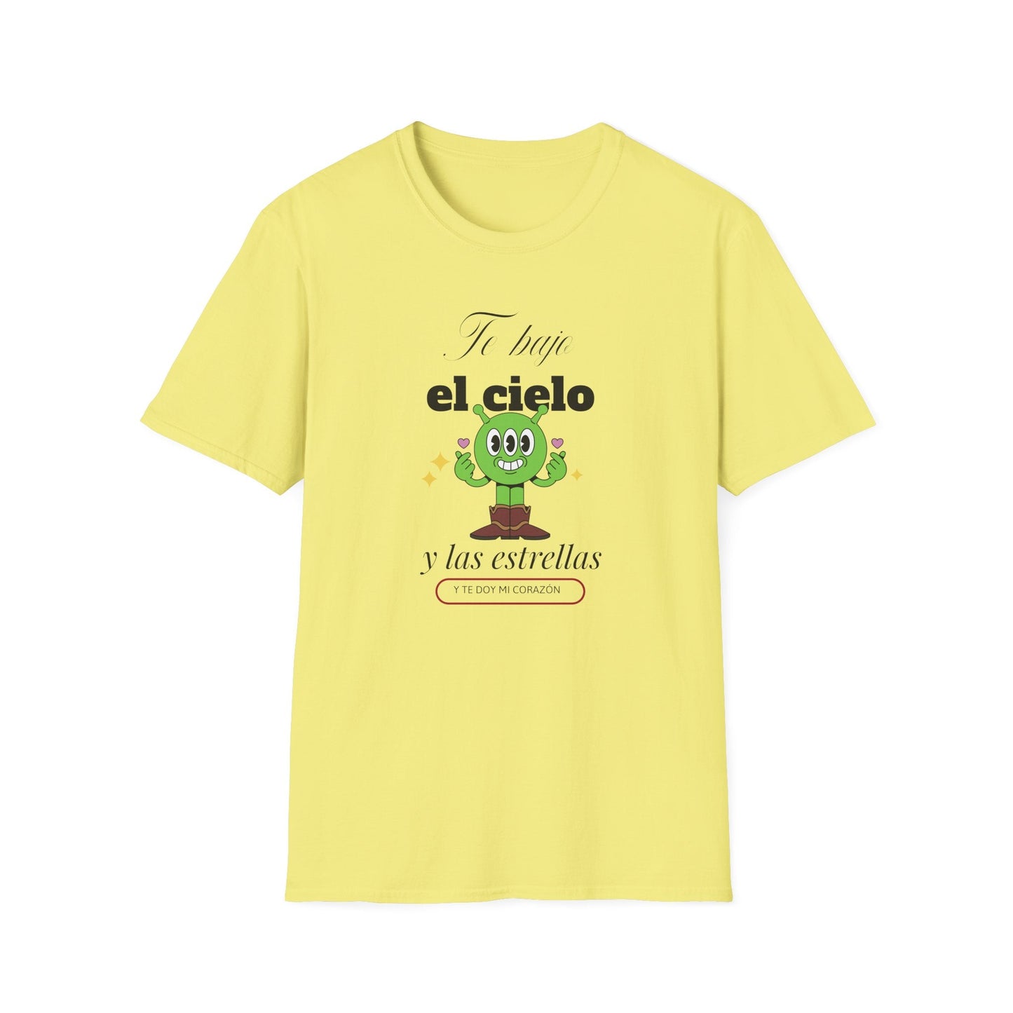 TShirt  Spanish Te llevo el cielo y las estrellas Cute Cactus Graphic