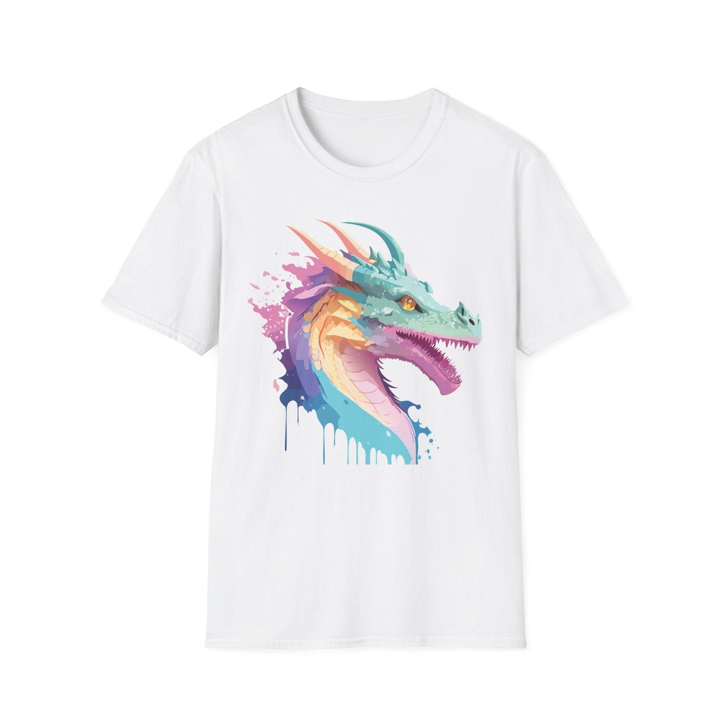 Dragon Graphic Tee Unisex Short Sleeve Dragon Shirt With Animal Design Gildan SoftStyle 64000