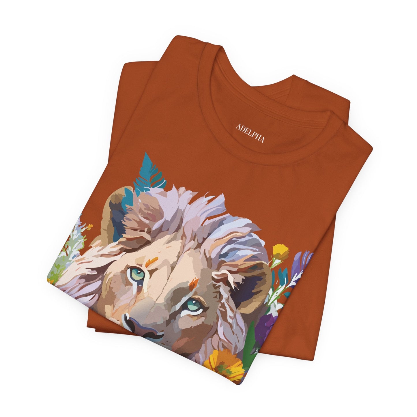 Lion Graphic Unisex 100 Cotton Vintage Animal Artwork Tee 3