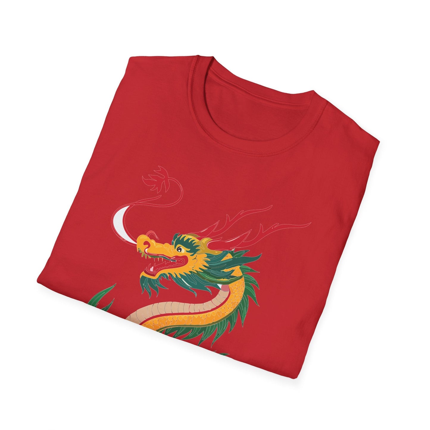 Dragon Graphic Unisex Cotton Softstyle Art Design Tee With Animals 7
