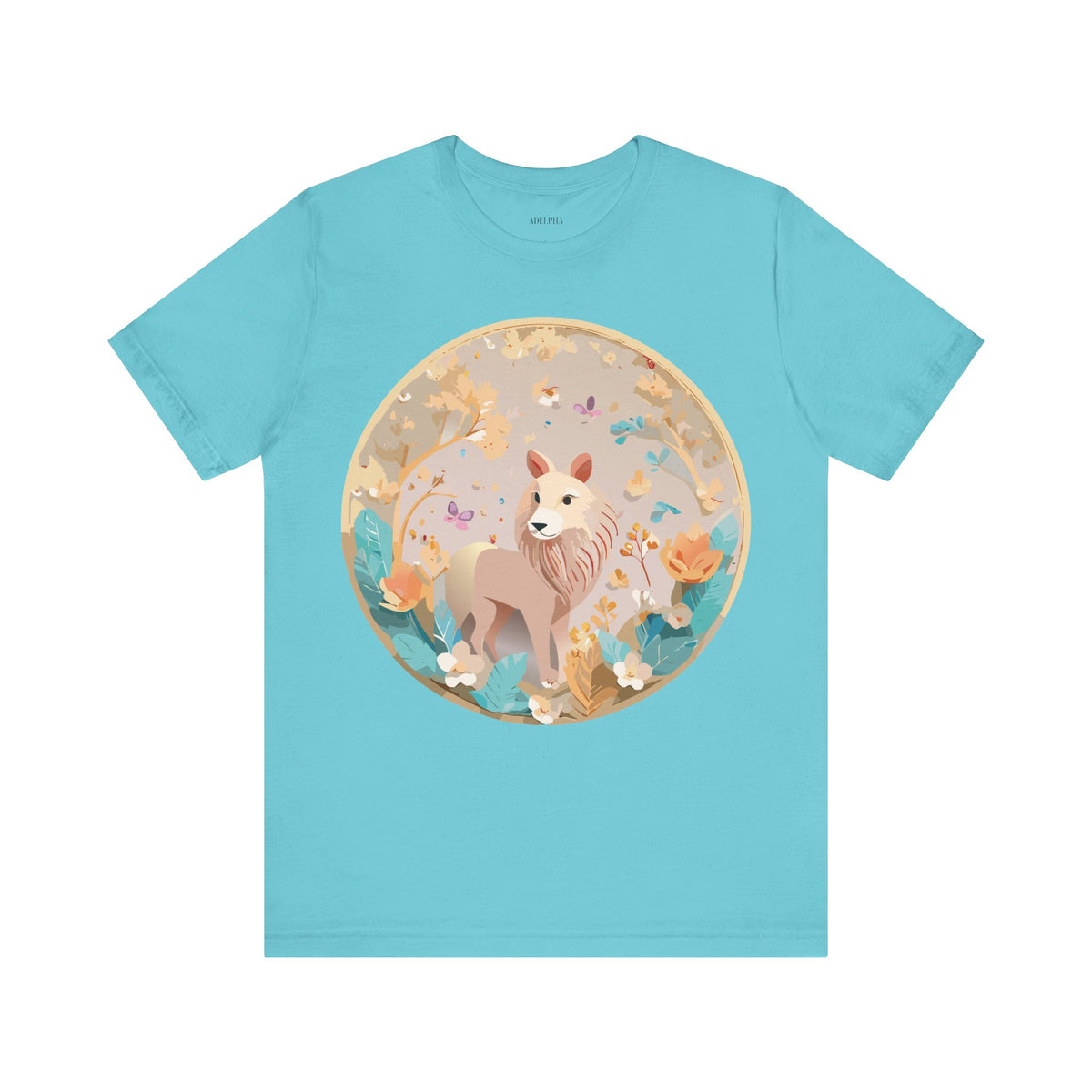 Medallion Graphic Unisex Cotton Bella+Canvas Tee with Art Design d59