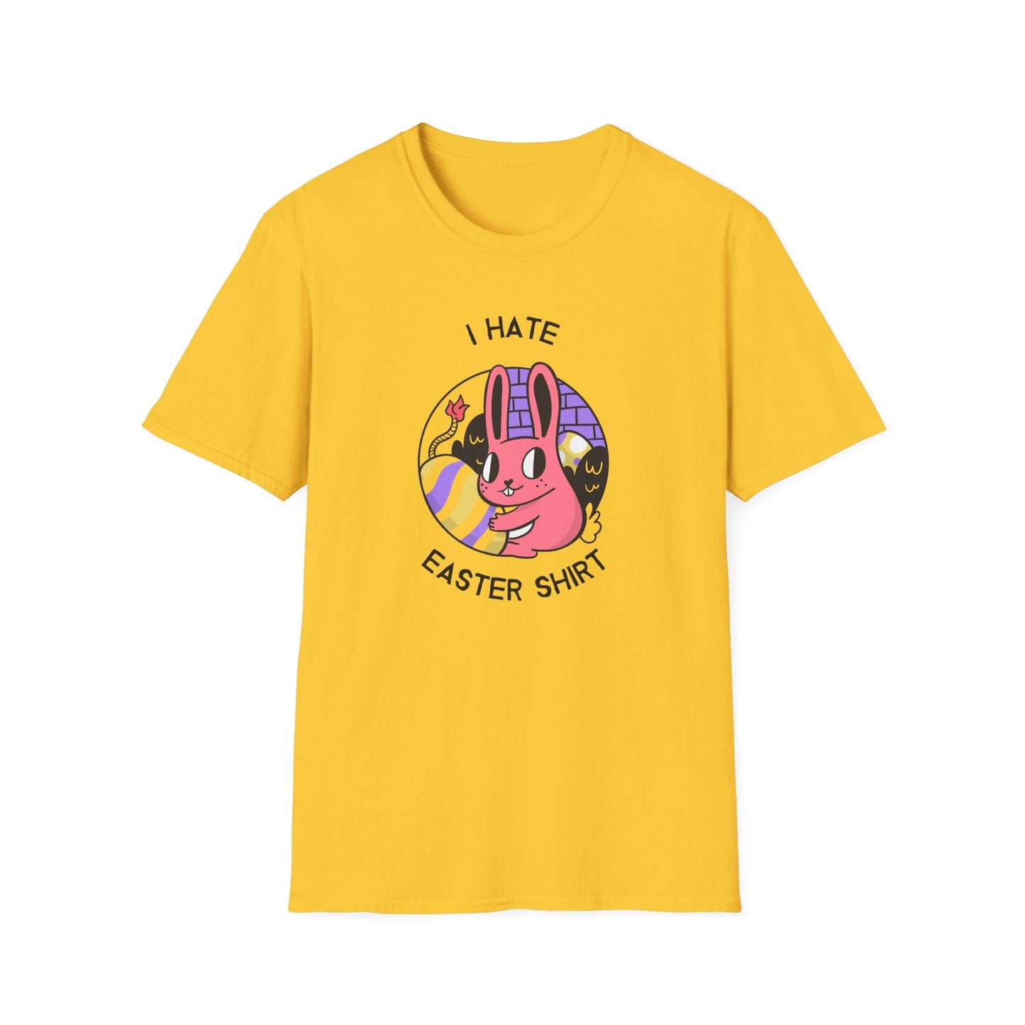 Funny Easter T Shirt Unisex Gildan Softstyle 64000 Easter Design Tee With Signature Print