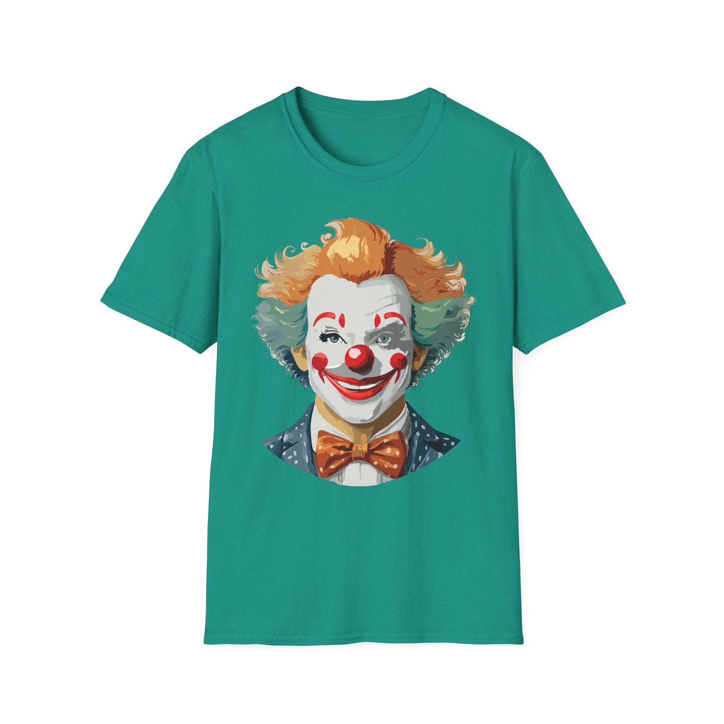 Unisex Short Sleeve Softstyle Clown T Shirt With Funny Man Circus Theme Tee Gildan 64000