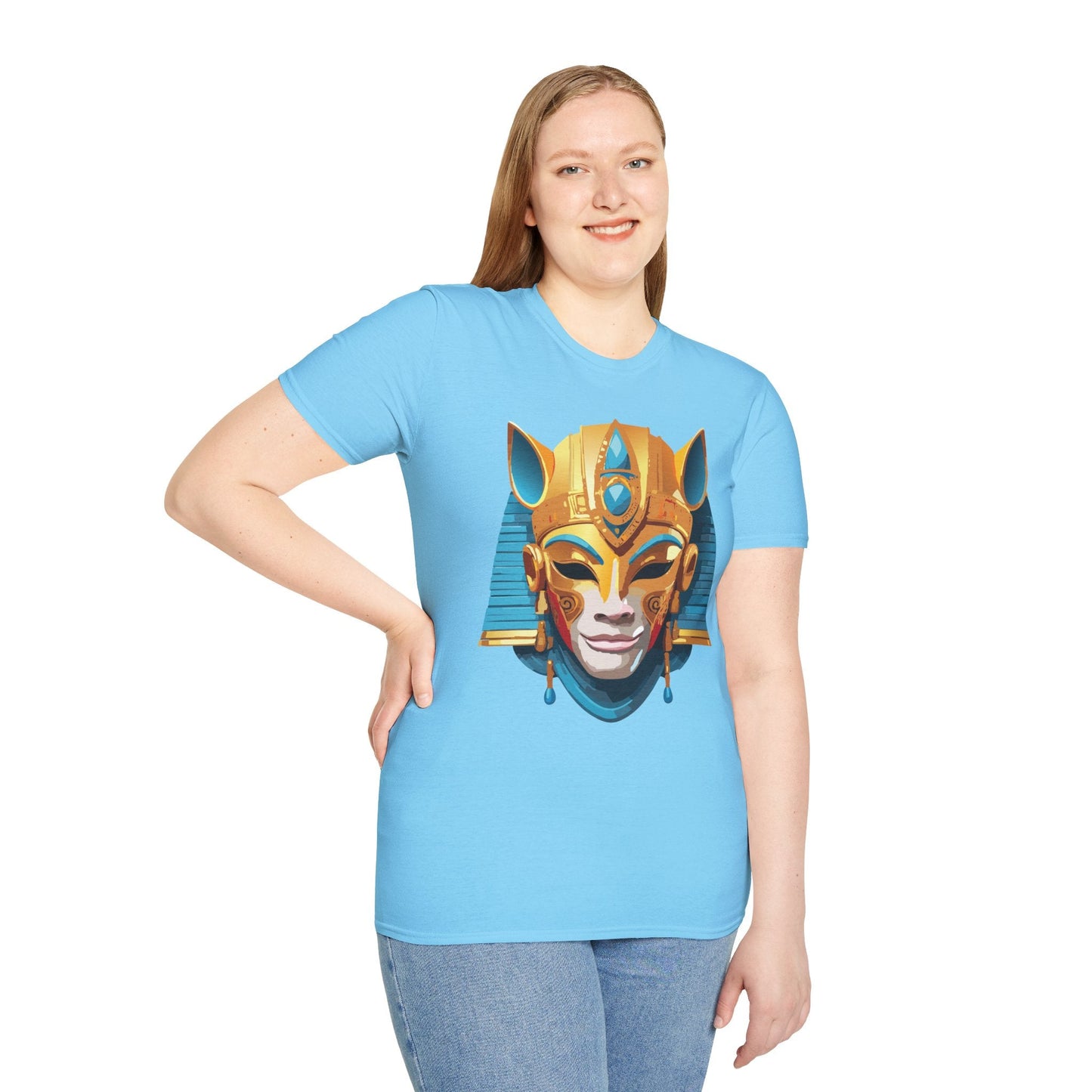Mask Tee Shirt Unisex Gildan SoftStyle 64000 Cotton T Shirt Masquerade Design Art Graphic