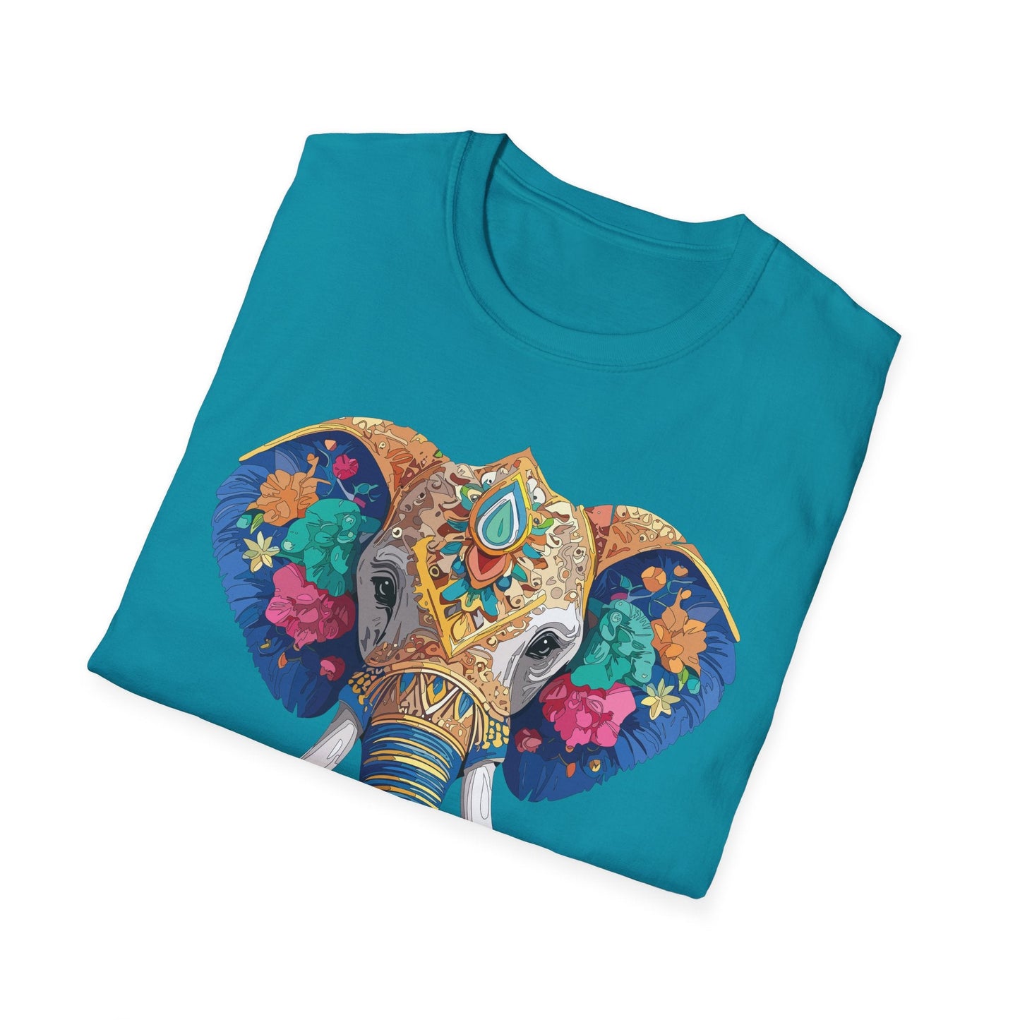Elephant T Shirt Unisex Gildan Softstyle 64000 100 Percent Cotton Graphic Animal Tee