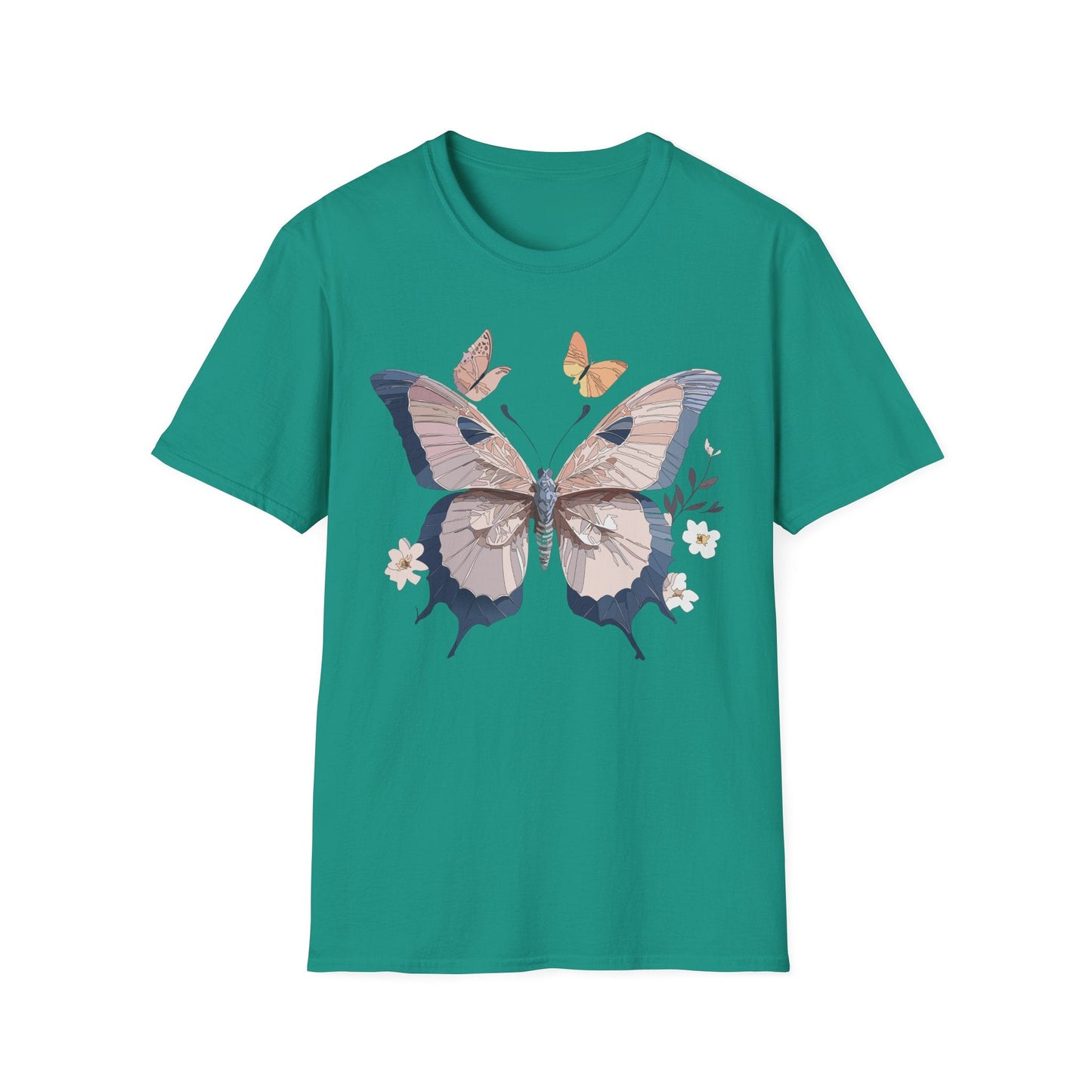 Butterfly Shirt Unisex T Shirt Monarch Print Gildan Softstyle 64000 Cotton Tee Quality