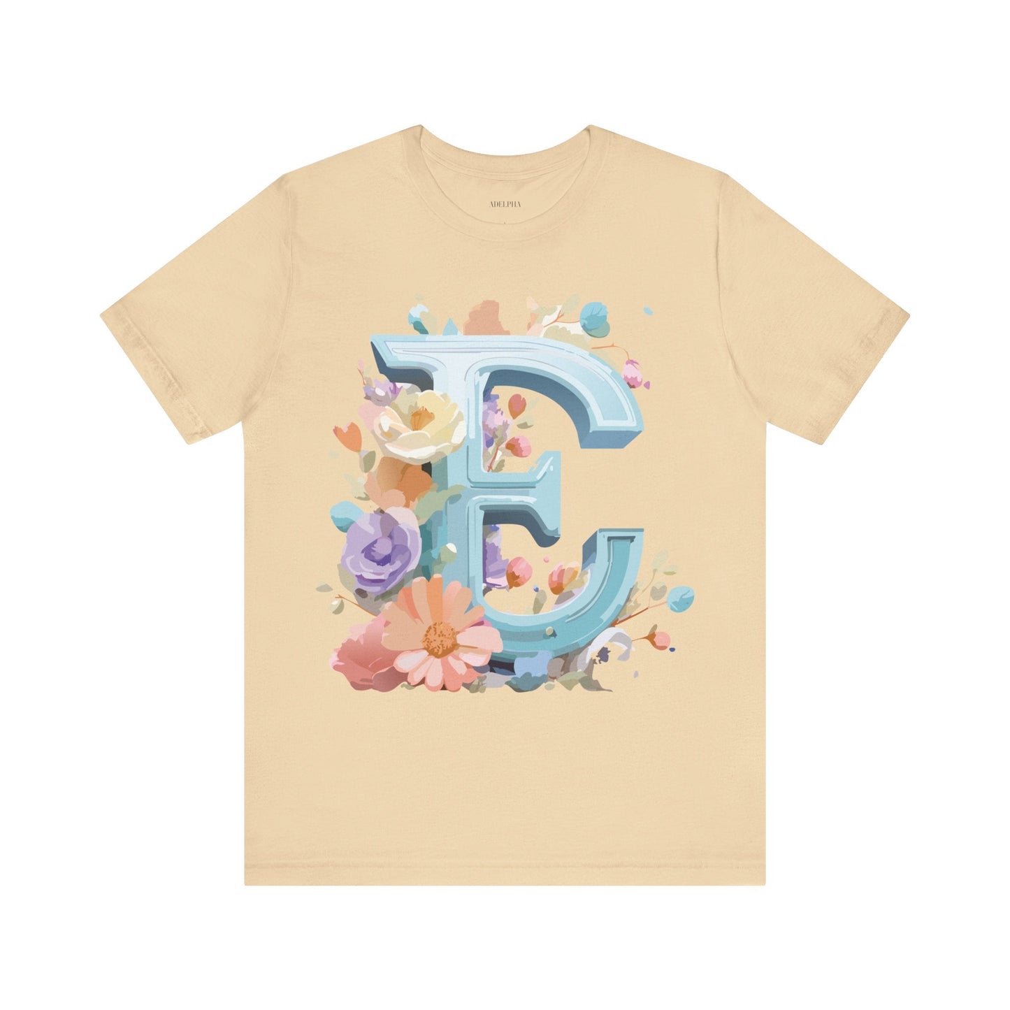Unisex Letter E  Graphic Tee Featuring Vintage Inspired Artwork Collection