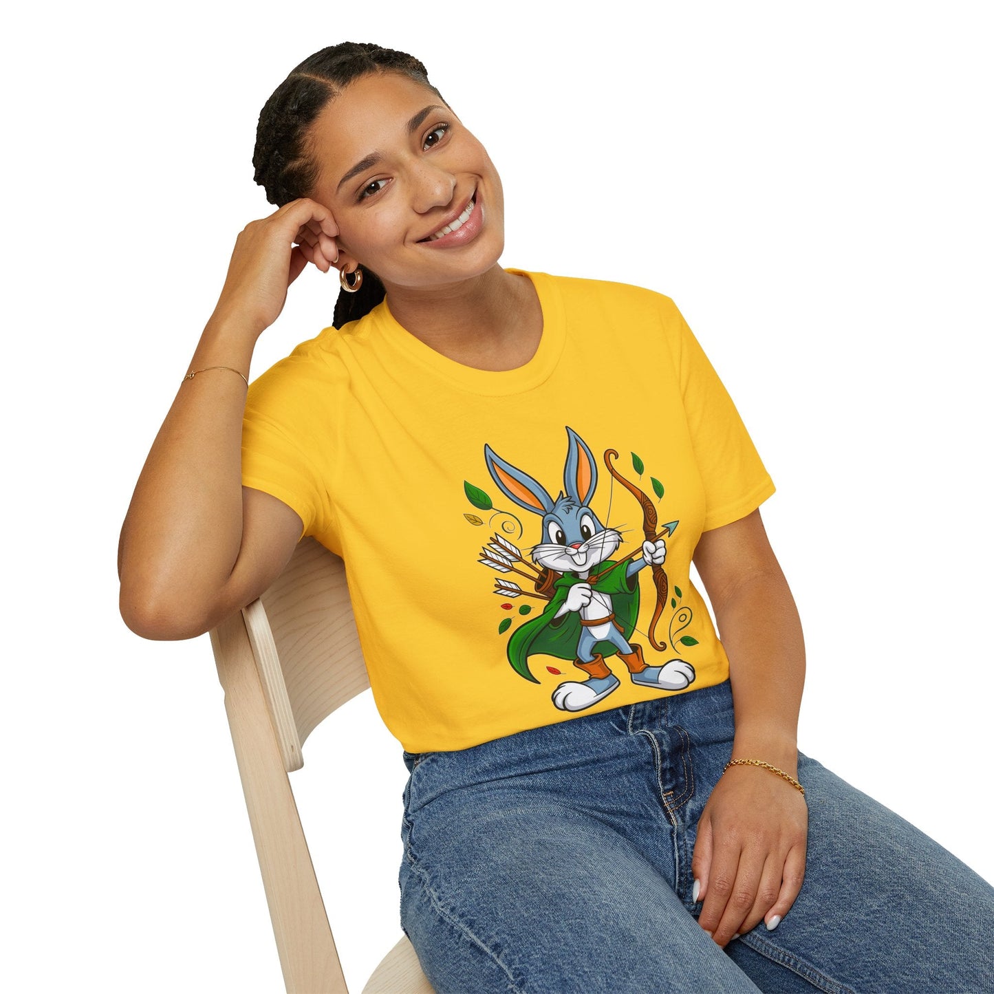 Bugs Bunny T Shirt Unisex Gildan Softstyle 100 Percent Ring Spun Cotton Cartoon Shirt Graphic