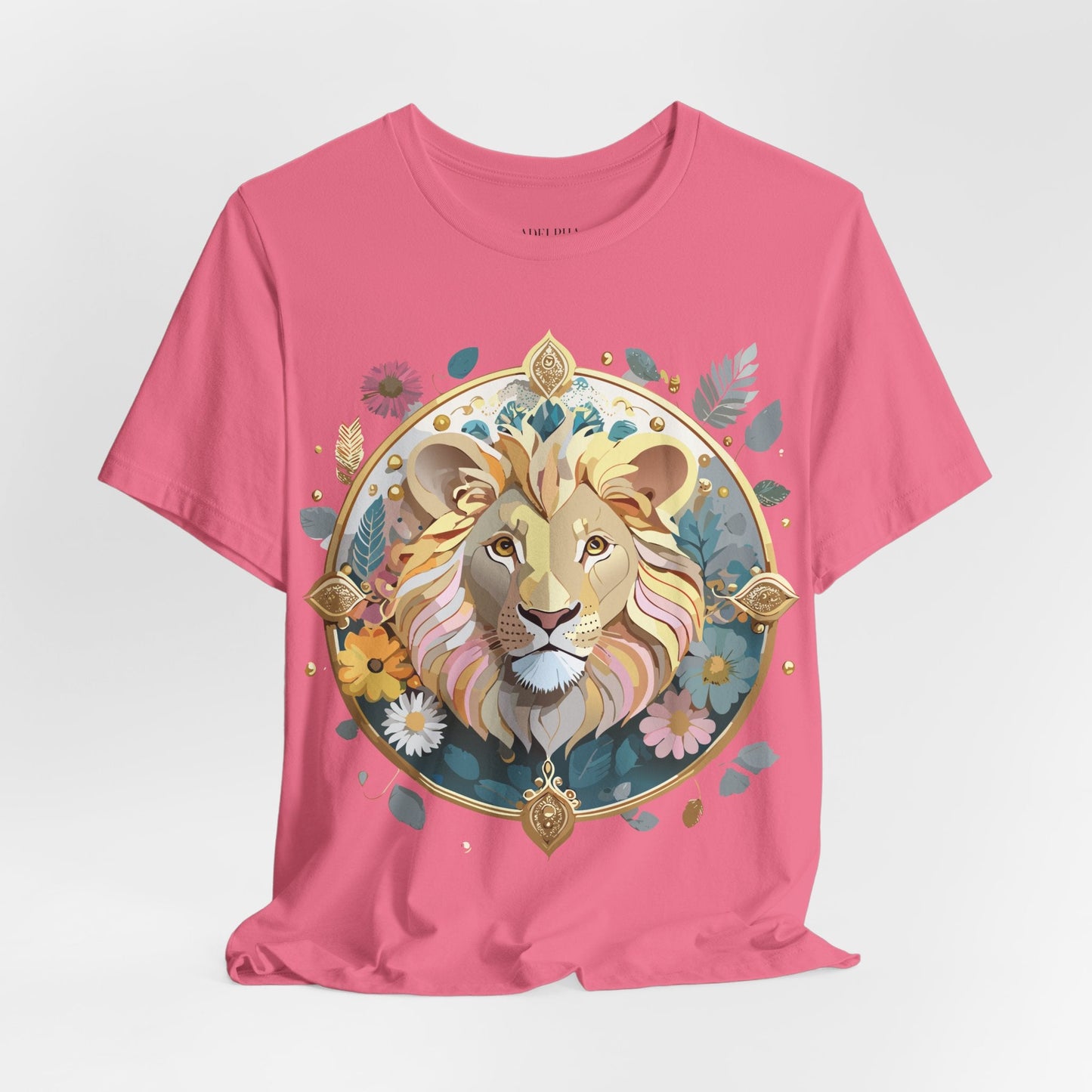 Medallion Graphic Unisex 100 Cotton Vintage Animal Medal Artwork Tee 64