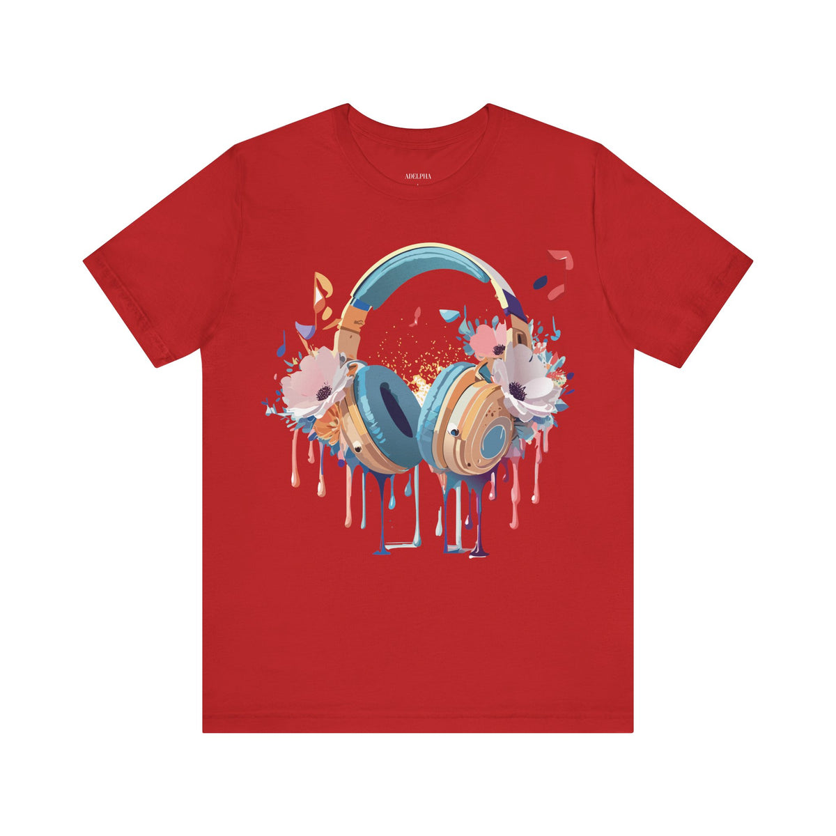 Music Graphic Unisex Cotton Bella+Canvas Tee with Art Design m93