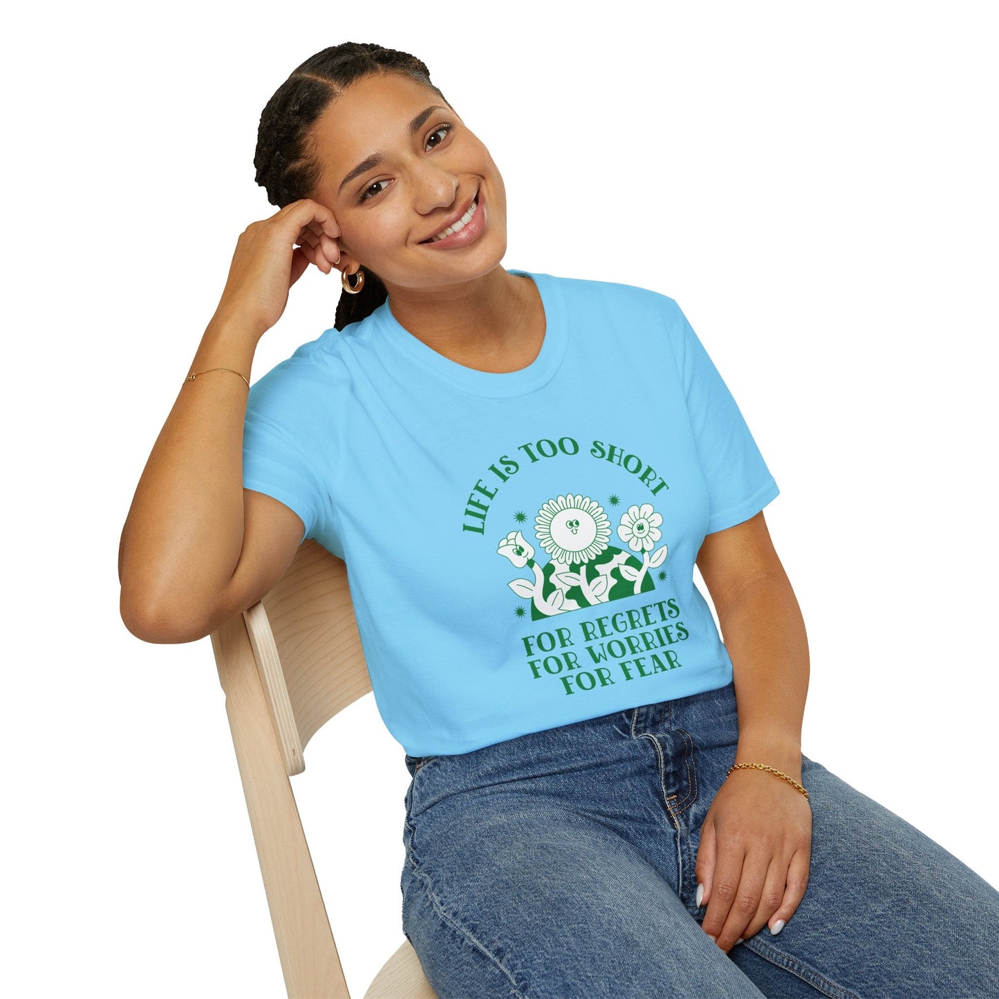 Positive Slogan T Shirts With Positive Words Tee Shirt Good Quotes Unisex Gildan Softstyle 64000 100 Percent Cotton