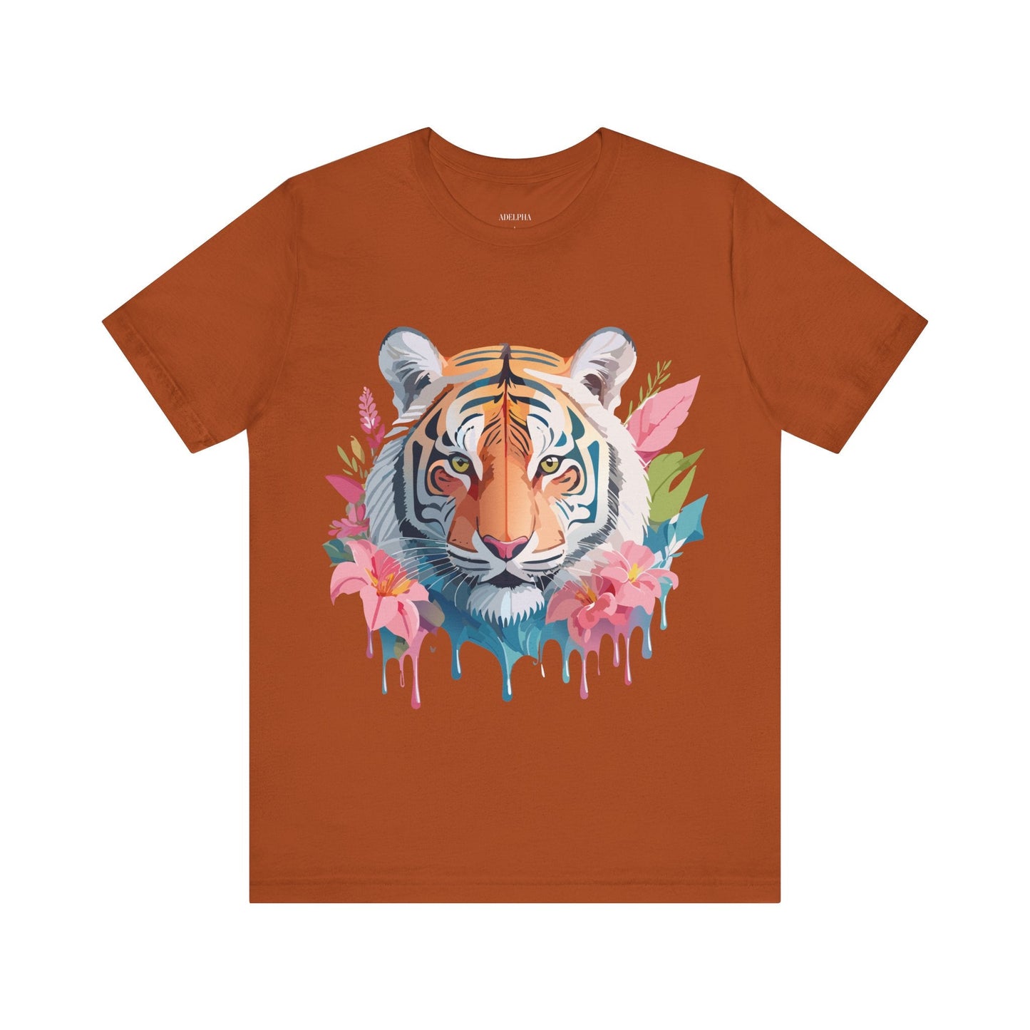 Tiger Graphic Unisex 100 Cotton Vintage Art with Animal Tee 13