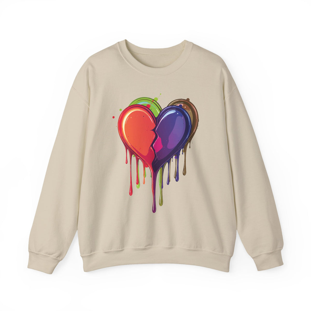 Heart Graphic Valentine's Day Sweatshirt Unisex 50/50 Cotton-Poly Sweatshirt w19
