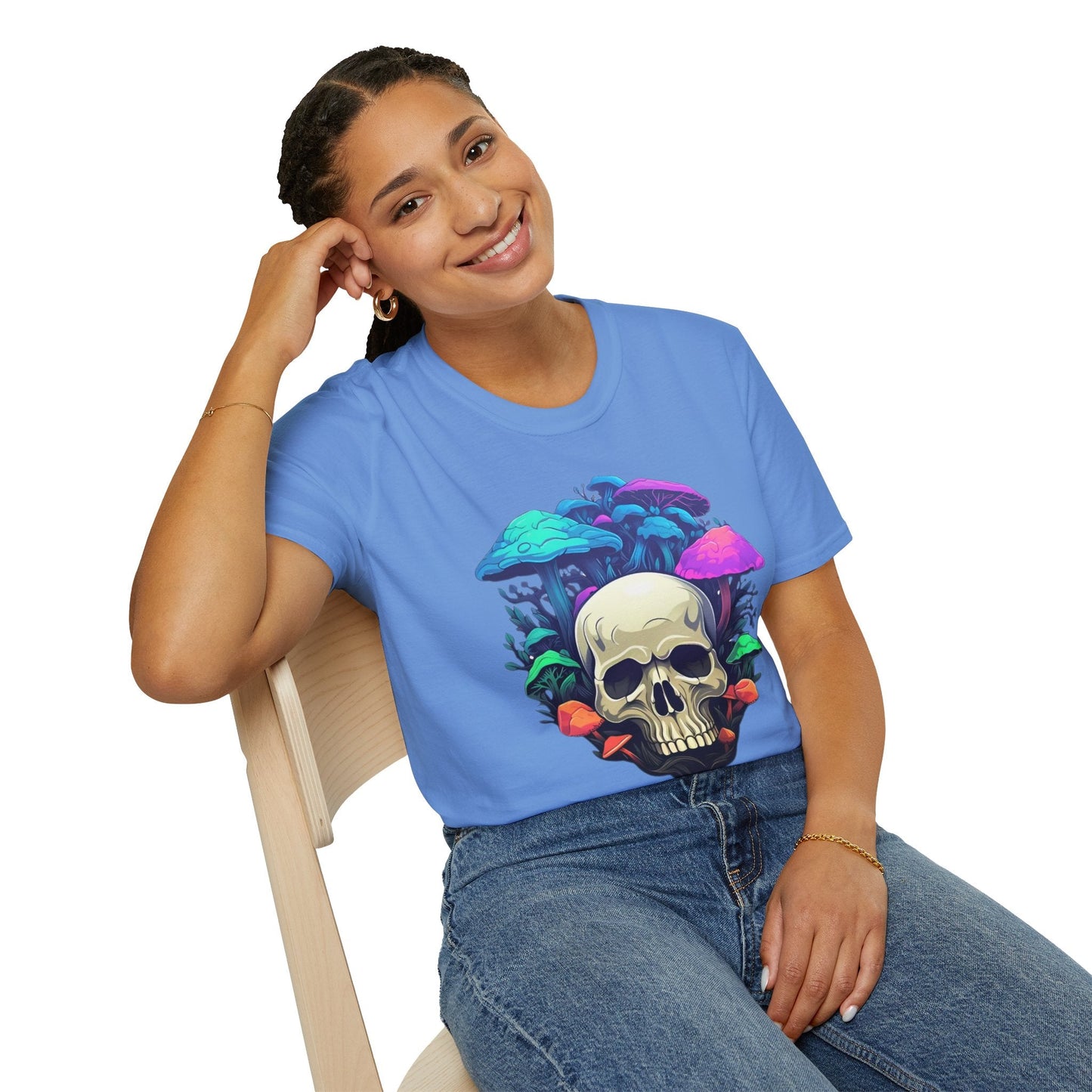 Skull Graphic Unisex Cotton T-shirt with Skeleton Artwork Design 3