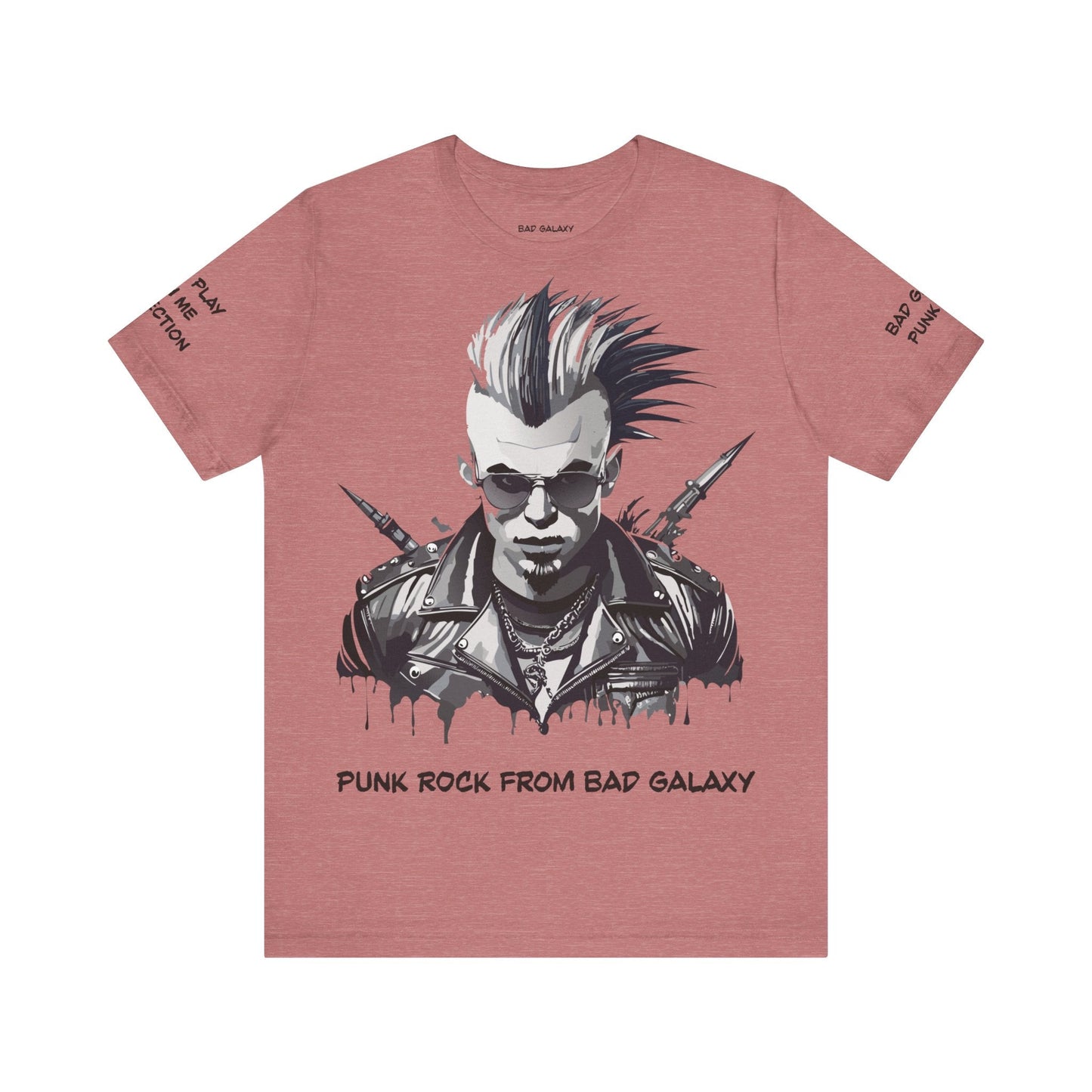 Punk Rock Tee Shirt From Bad Galaxy Made To Order 100 Percent Cotton Eco Friendly Inks USA