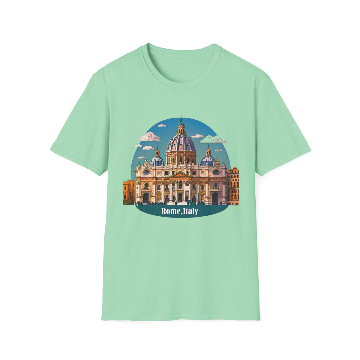 St. Peter's Basilica Illustration T-Shirt | Rome Italy Travel Tee