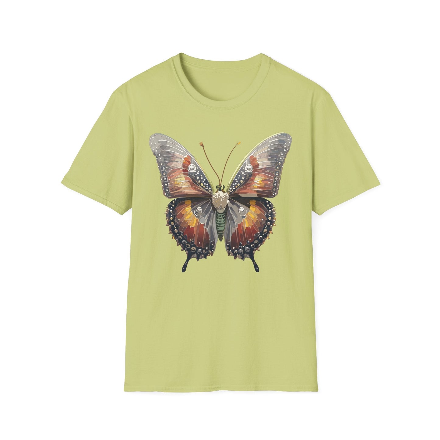 Butterfly Shirt Unisex Lightweight 100 Cotton Gildan Softstyle 64000 Tee Monarch Butterfly Design
