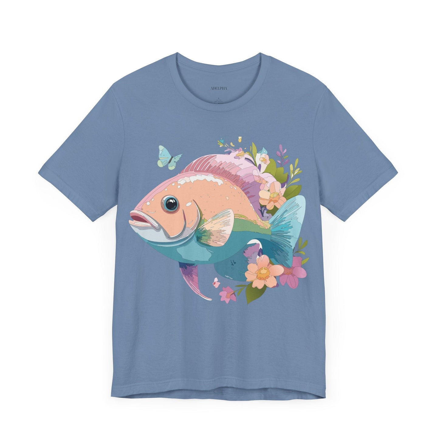 Fish Graphic Unisex 100 Cotton Vintage Artwork Tee 1
