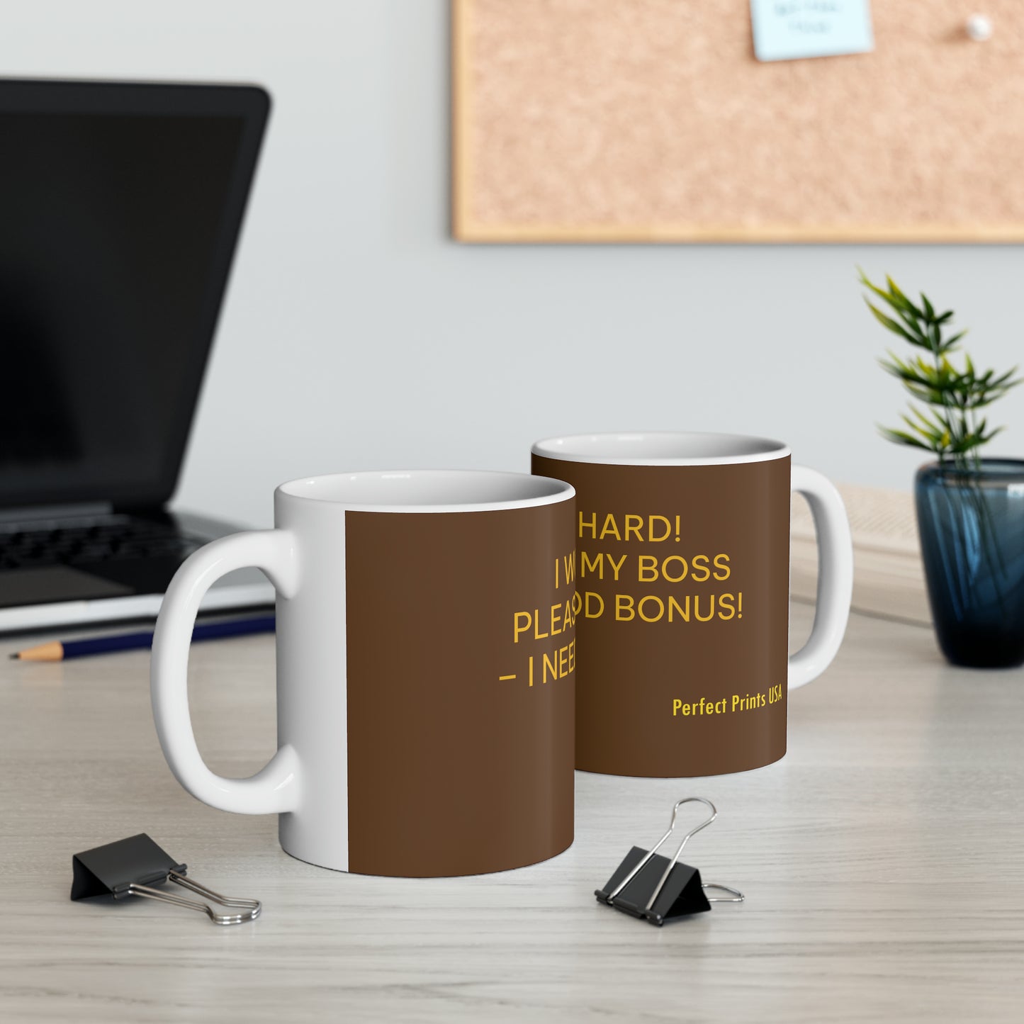 Coffee & Tea Mug with funny Words Art Design