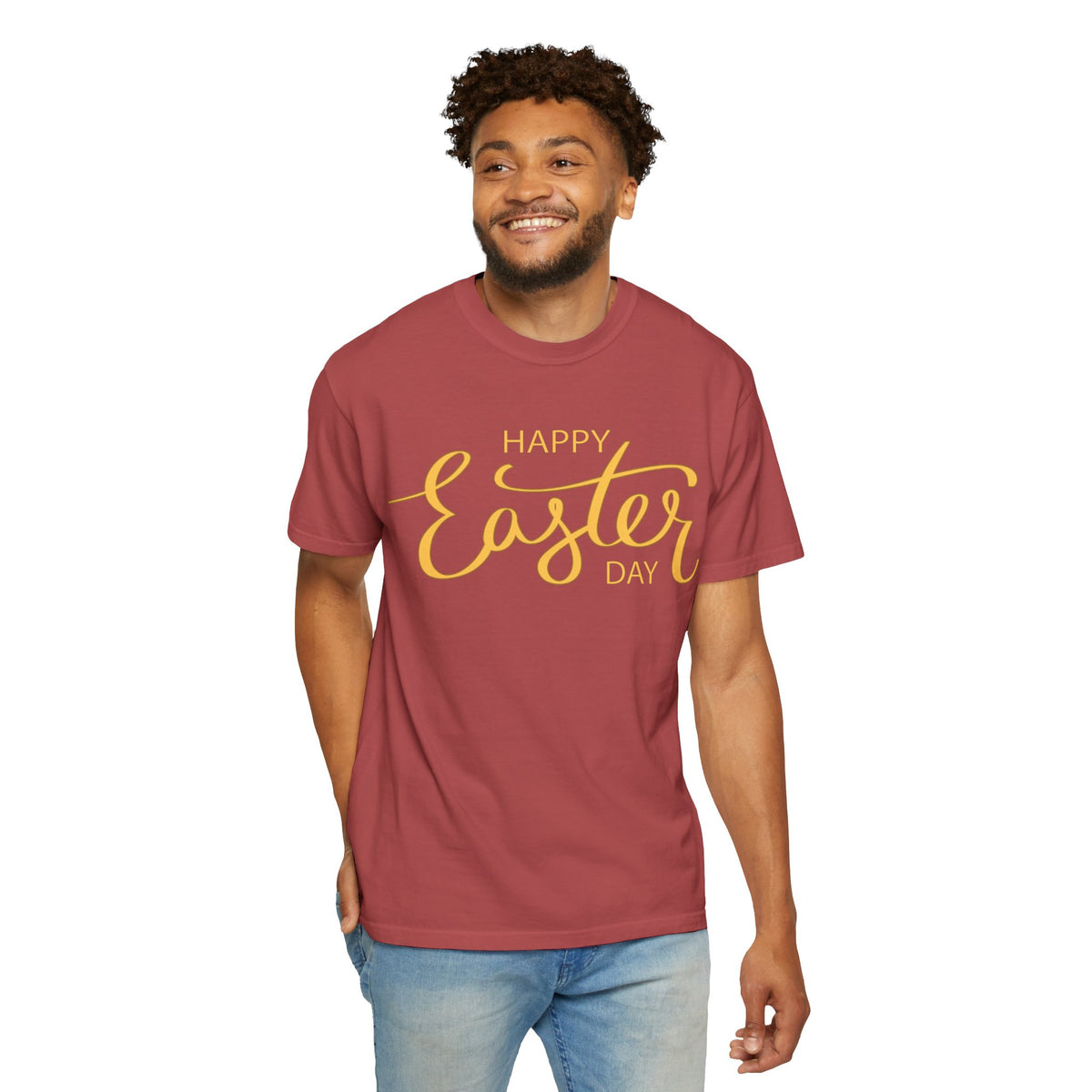 Happy Easter Day T-Shirt, Tee Shirt with Easter Signature, T Shirt with Easter Prints, Tee Shirt with Easter Design