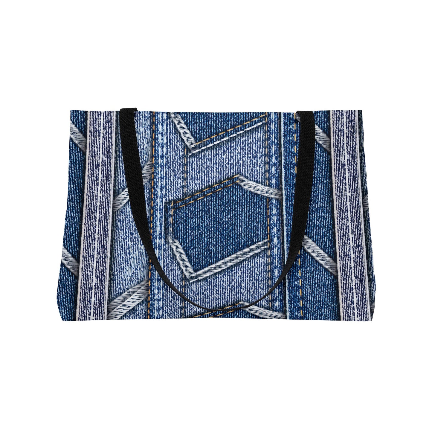 Denim Print Yoga Bag High-Quality 100% Spun Poly 24x13 Canvas Bag 90