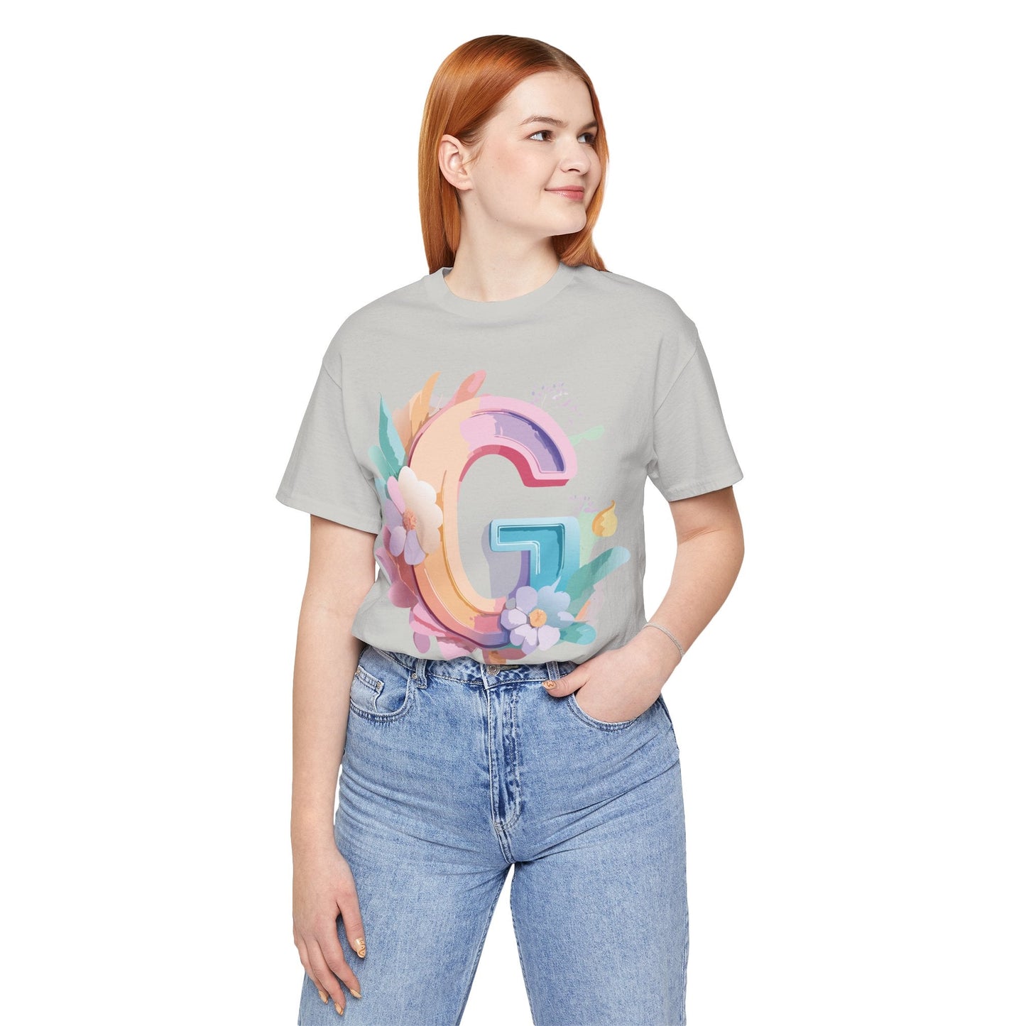 Letter G Shirt Unisex Graphic Tee With Vintage Inspired Artwork Adelpha Premium Tee