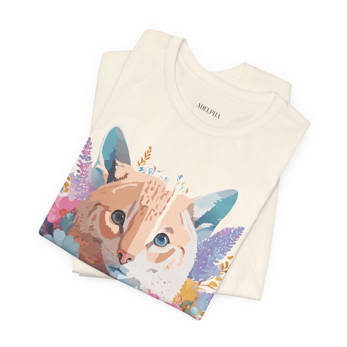 Cat Graphic Tee Unisex Short Sleeve With Adelpha Artwork Vintage Inspired